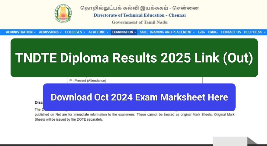 TNDTE Diploma Results 2025 Link